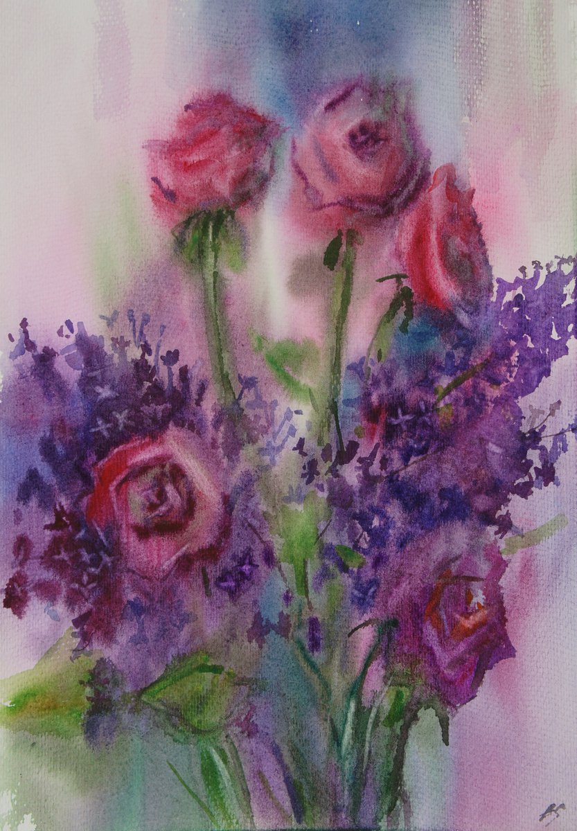 Lilac bouquet by Elena Sanina