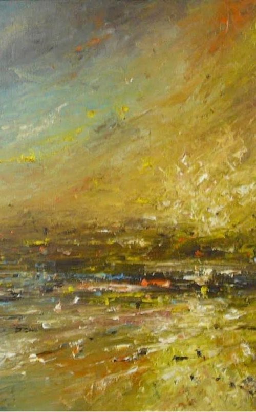 Vibrant Shore  (Large, 90x60cm) by Kalpana Soanes