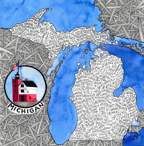Michigan Word Map by Terri Smith