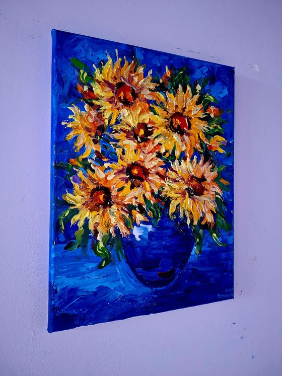 Still life with sunflowers