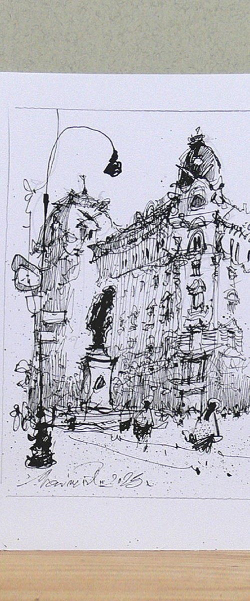 Wien, Ink Drawing. by Marin Victor