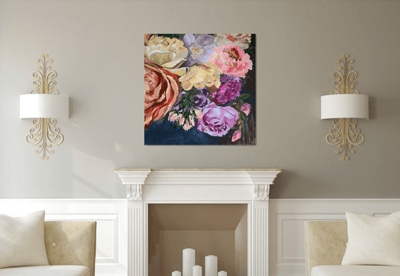 MAGIC FLOWERS - original painting on canvas