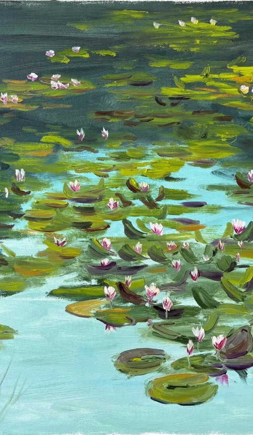 Water Lilies on the Quiet Pond by Dmitry Fedorov