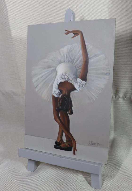 Ballet Portrait, Gabriella Alleyne, Framed Dancer Painting