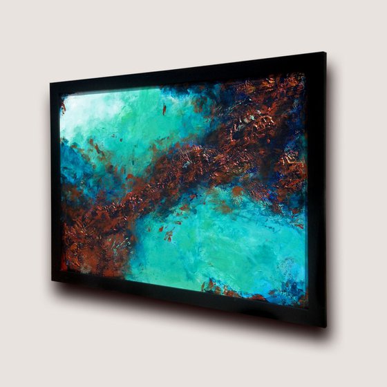 The Copper Bond -  Abstract Acrylic Metallic Painting