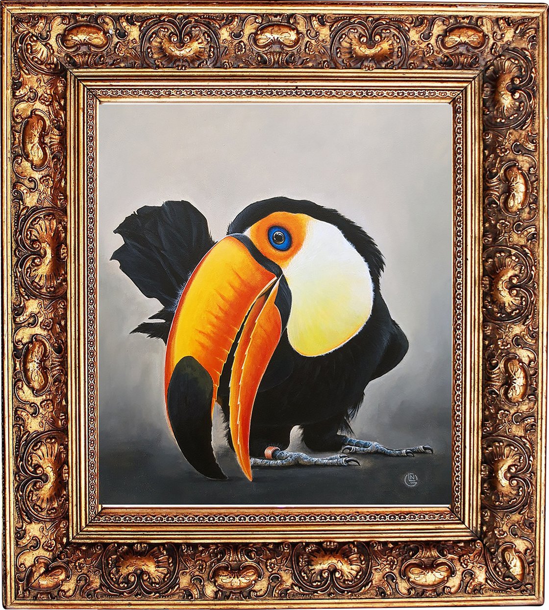 Original Acrylic Painting - Toucan Tropical Bird Acrylic Painting