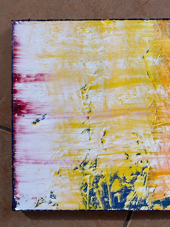 "Light Me Up" - Original PMS Oil Painting On Reclaimed Wood - 48 x 11 inches