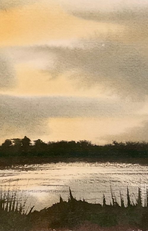 Wareham heath in Winter, Dorset by Samantha Adams