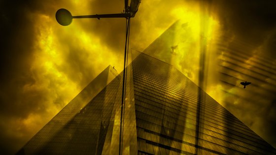yellow skyscraper