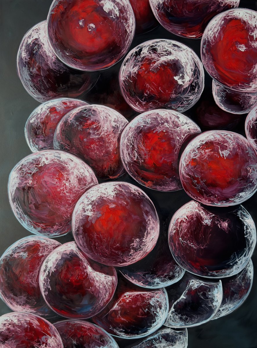 Photorealistic Animal Oil Painting By Elena Adele Dmitrenko, 24 X 31, «Grapes - ?, Original Artwork