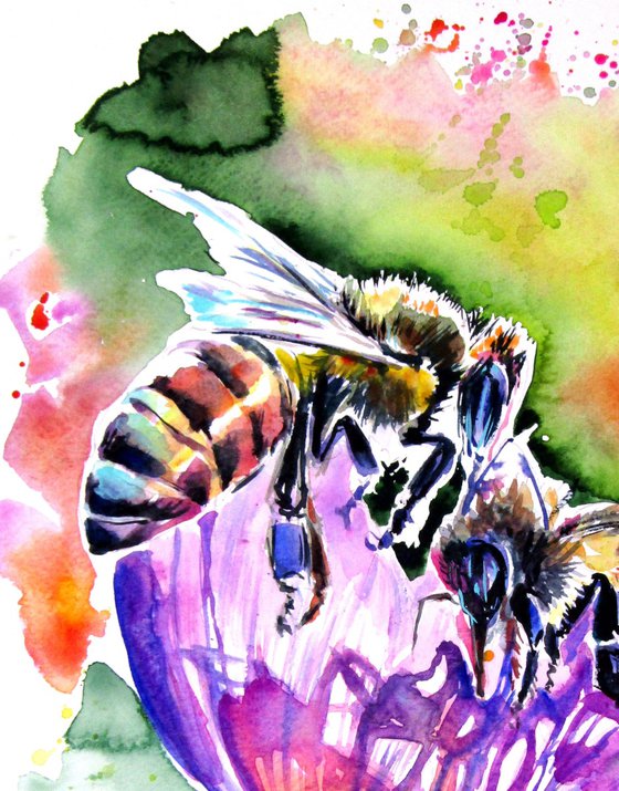 Bees and flowers II