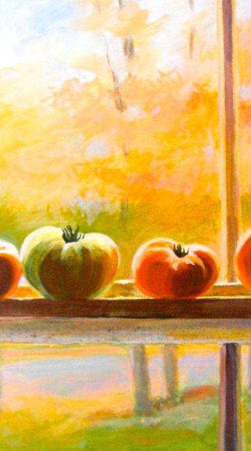 Ripening Tomatoes by louise baker