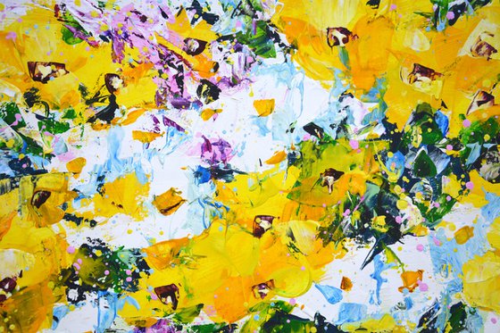 Yellow flowers.