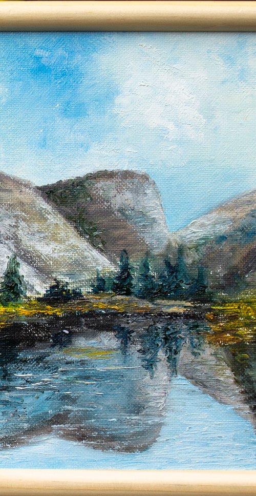 OIL PAINTING YOSEMITE 2 FRAMED MINIATURE by Mila Moroko