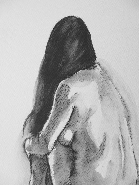 Seated female nude