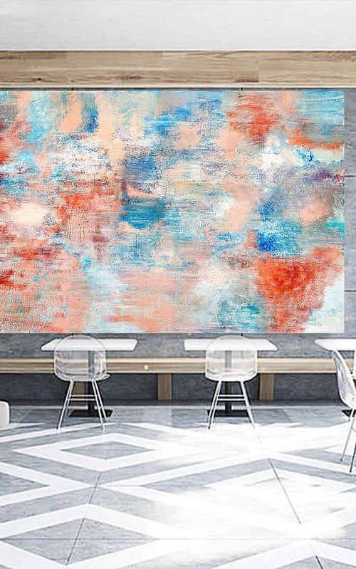 Endless - Extra Large Painting XXXL - 300x200 cm - Modern Abstract Big Painting - Ready to Hang, Living, Office, Hotel and Restaurant Wall Decoration by Cornelia Petrea