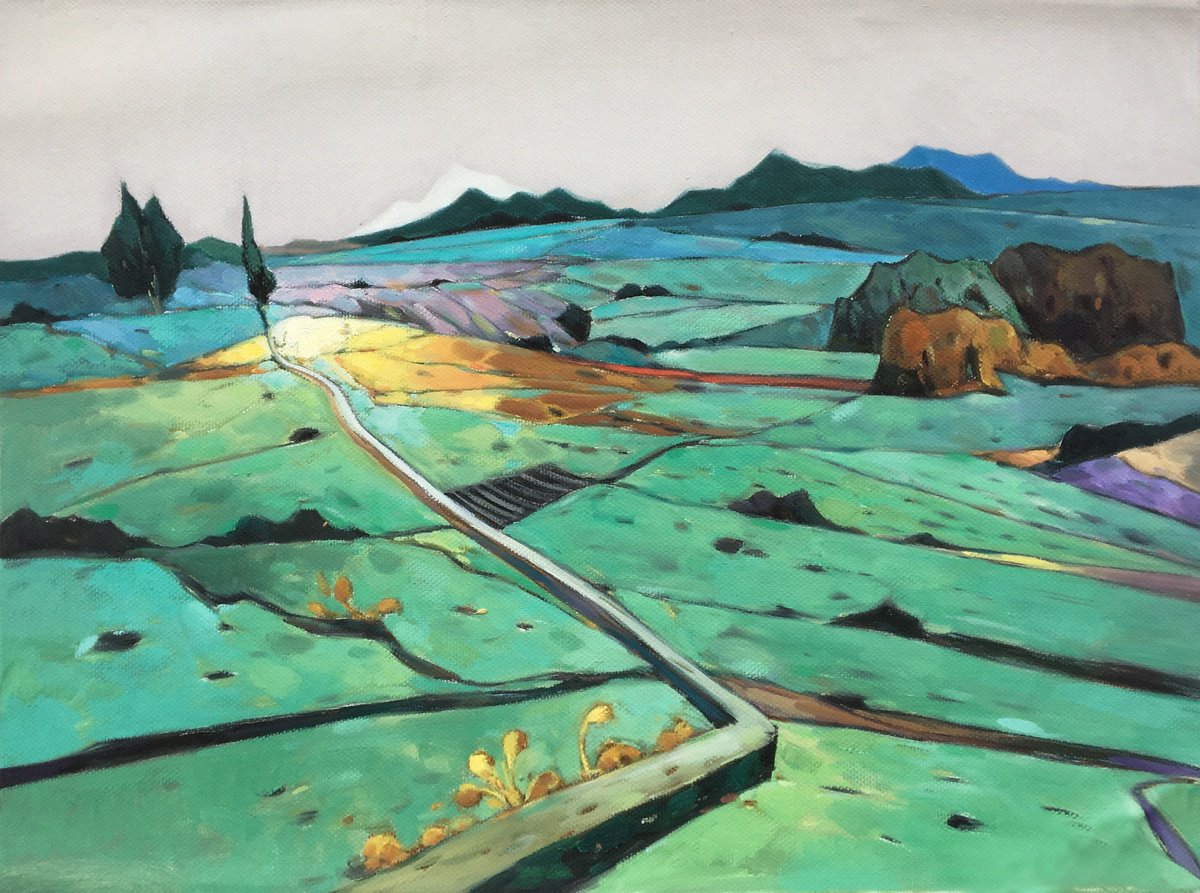 Green Spring K037 By Kunlong Wang, 32 X 24, Artwork For Sale On Artfinder