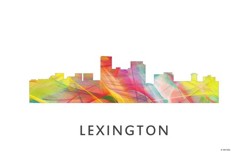 Lexington Kentucky Skyline WB1 by Marlene Watson