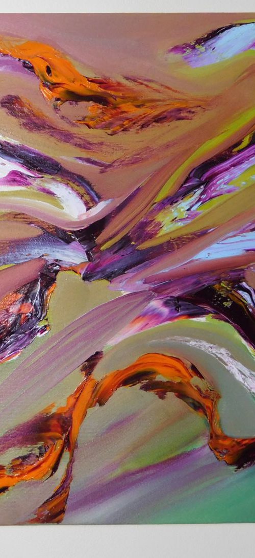 Continuum I - 40x40 cm,  Original abstract painting, oil on canvas by Davide De Palma