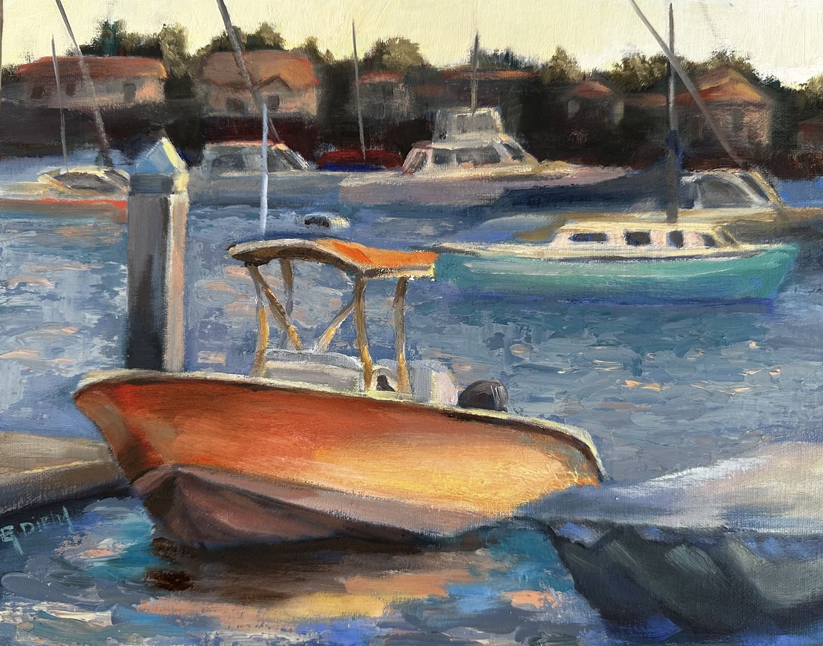 Balboa Fishing Boat Oil painting: Grace Diehl | Artfinder