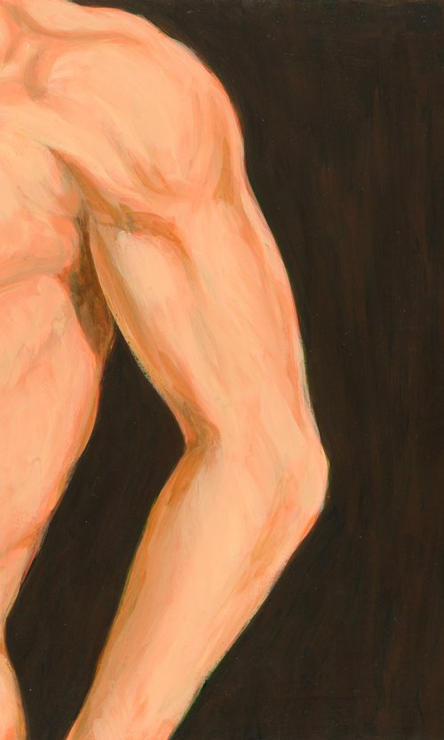 Torso and arm, male nude by Fabienne Monestier