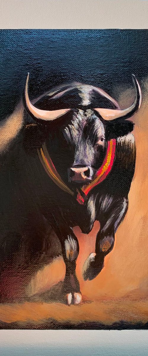 fierce bull by Anzhelika Klimina