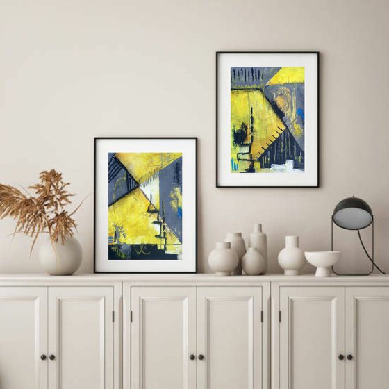 Geometric view - diptych