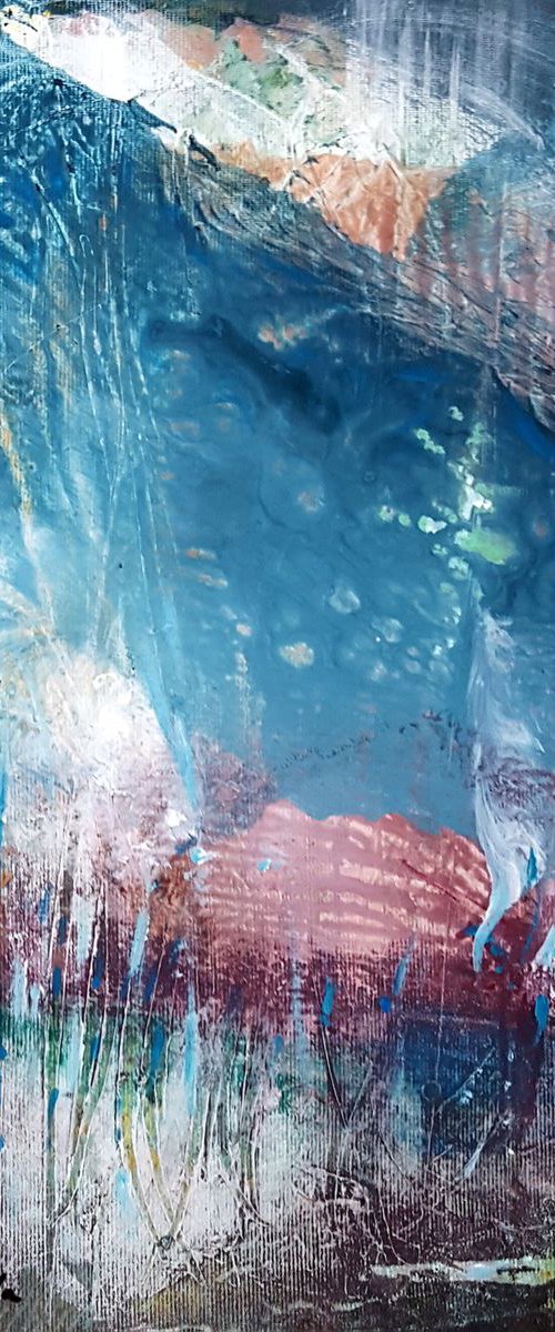 Down to the light i saw it coming Oneiric dreamscape mindscape lightscape by romanian painter O KLOSKA by Kloska Ovidiu