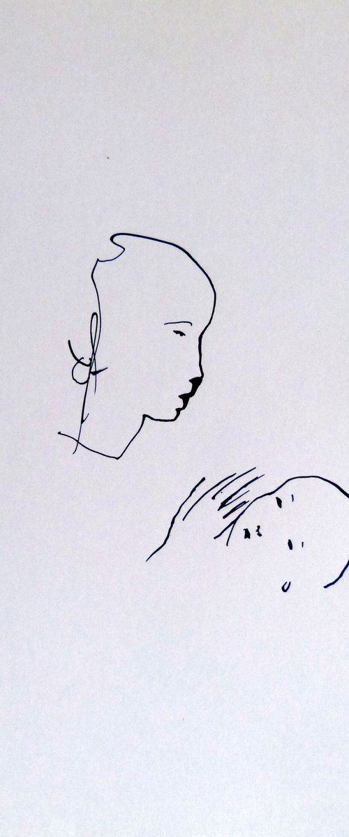 Mother and child, minimalist by Frederic Belaubre