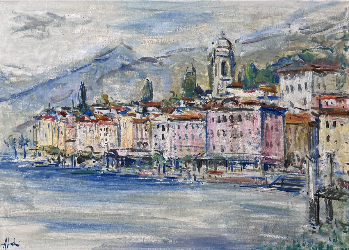 Bellagio Como, oil painting by Altin Furxhi