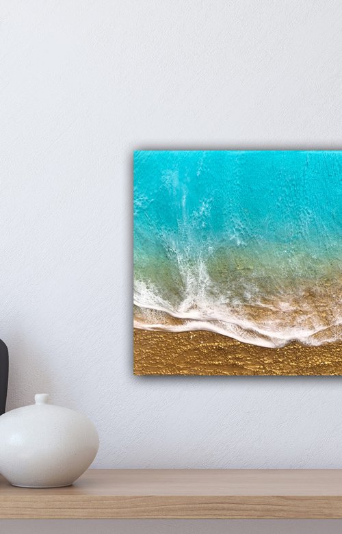 Seascape Teal Waves #49 by Ana Hefco