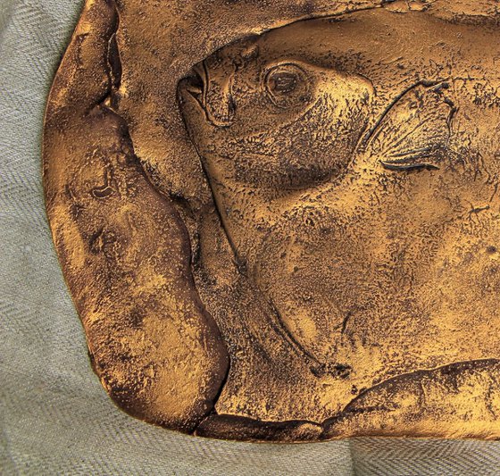 Ancient Moon Fish bas-relief