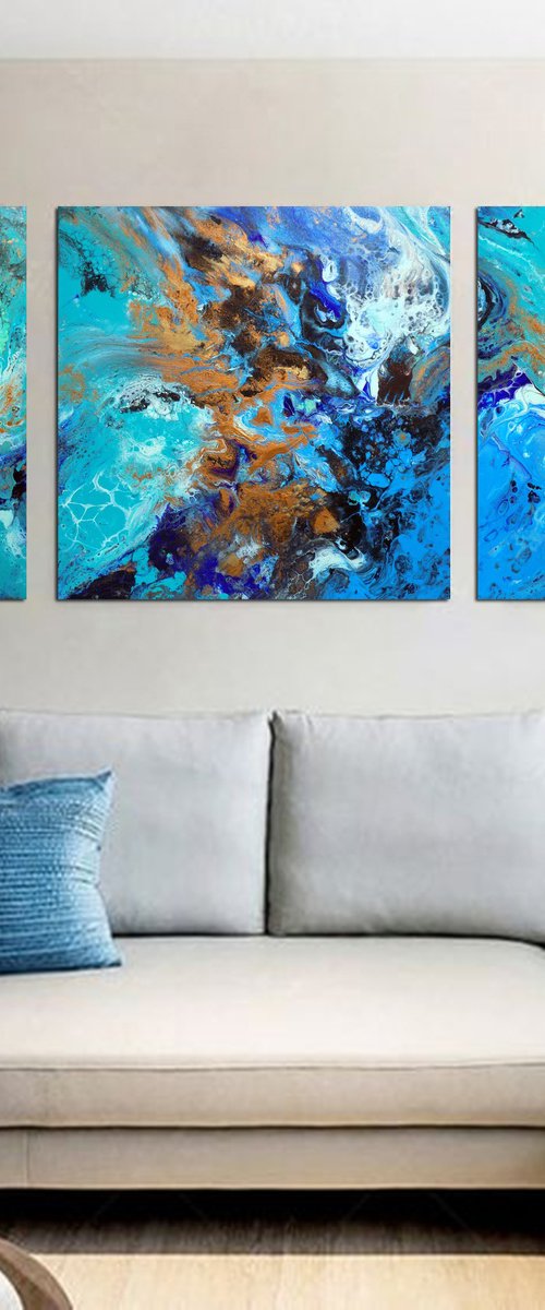 Large triptych by Areti Ampi