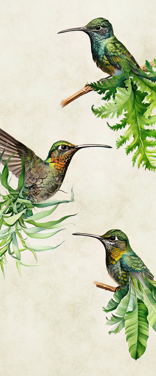 Botanical Humming Birds by Paul Nash