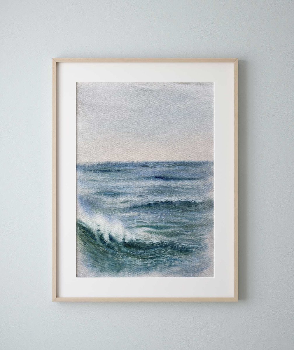 Ocean Diary, June 26th, 2020 mixed-media painting by Eve Devore