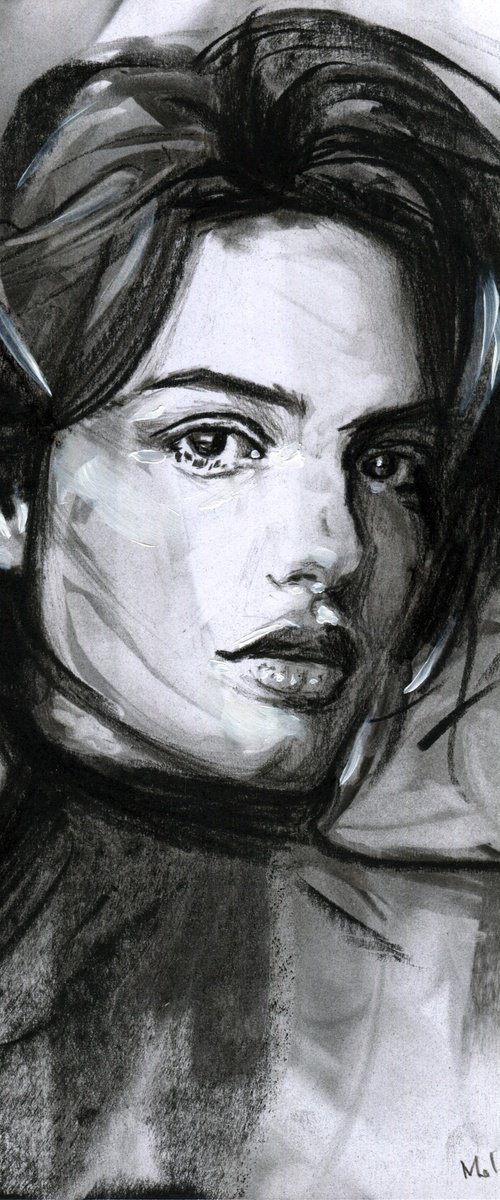 Charcoal portrait number 6 by Alexander Moldavanov