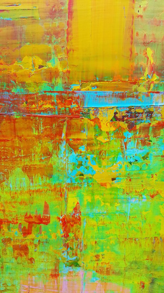 Caribbean bays - XL colorful abstract painting