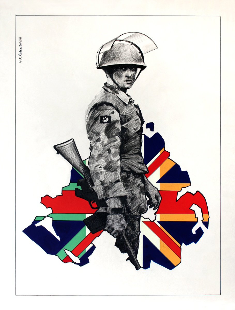 Portrait Drawing By Nicholas Robertson, 15 X 20", Ulster, Original Artwork