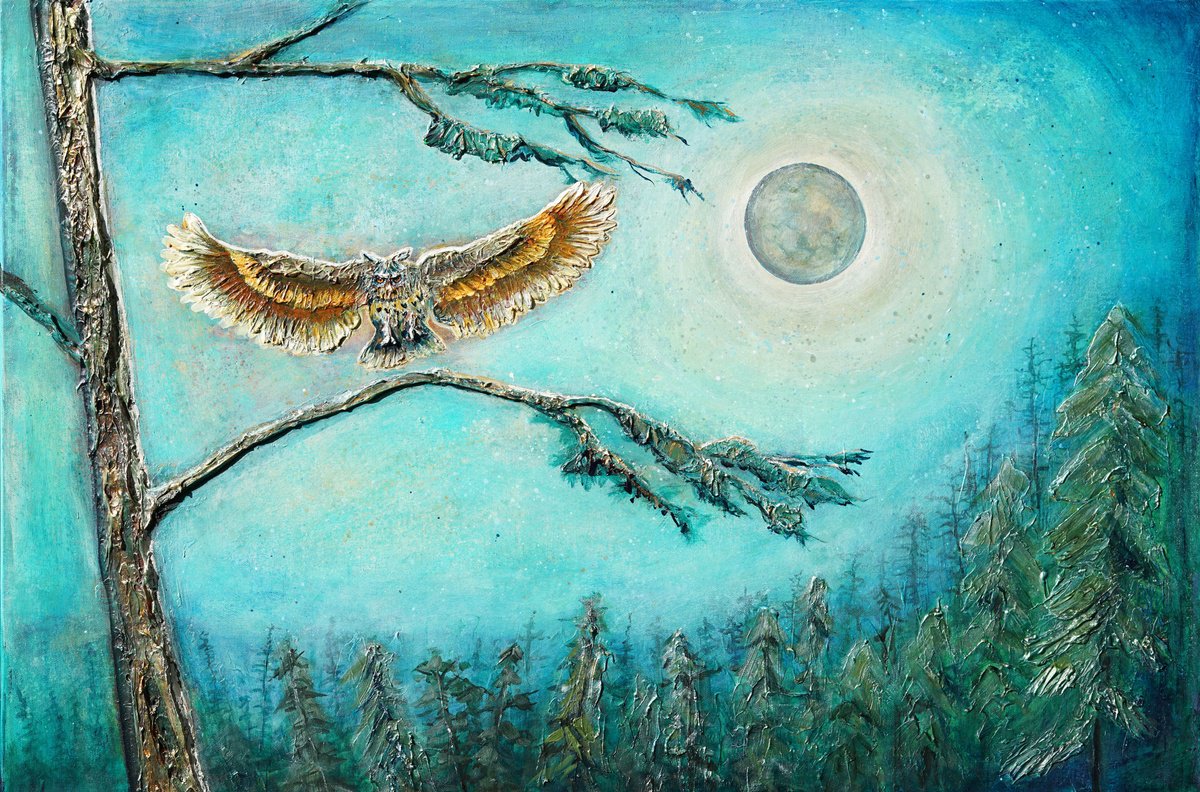 Full Moon Whisper By Amanda Dagg, 30 X 20, Artwork For Sale On Artfinder
