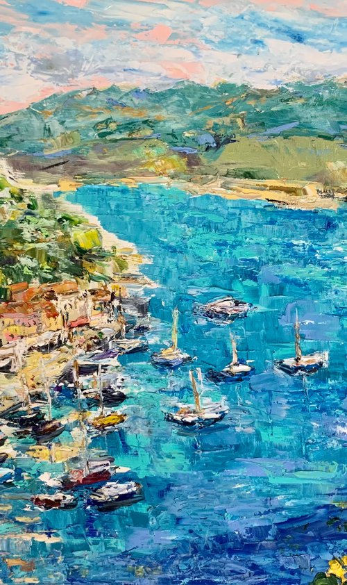 Portofino coast of Italy by Vilma Gataveckienė