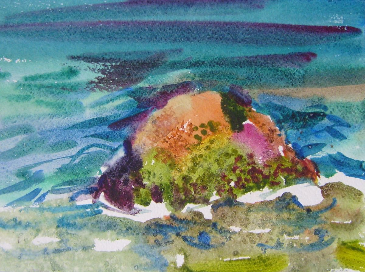 Seascape, 21x28 cm by Valentina Kachina