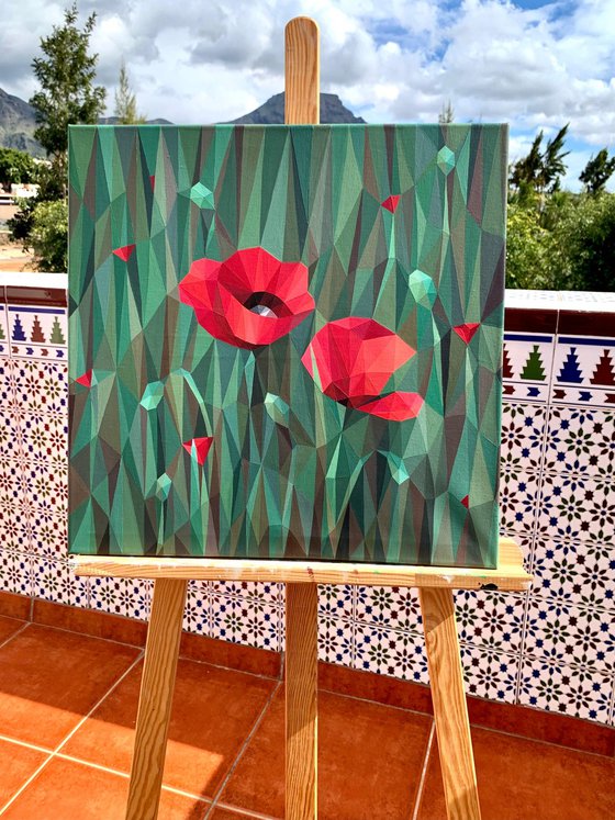 TWO RED POPPIES