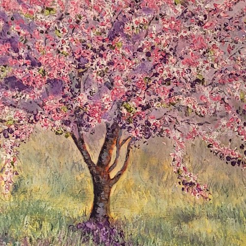Spring Cherry Blossom ( Spring Tree blossom painting) by Michele Wallington