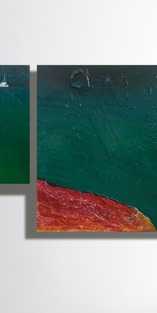 "The sea" diptych by Marya