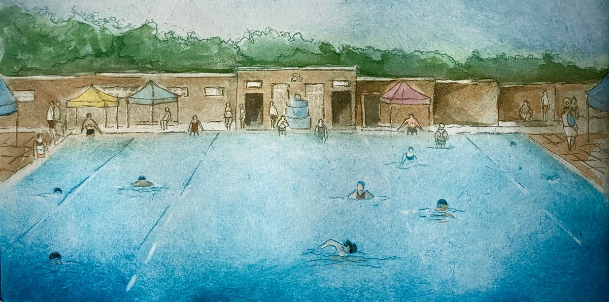 Parliament Hill Lido II by Rebecca Denton