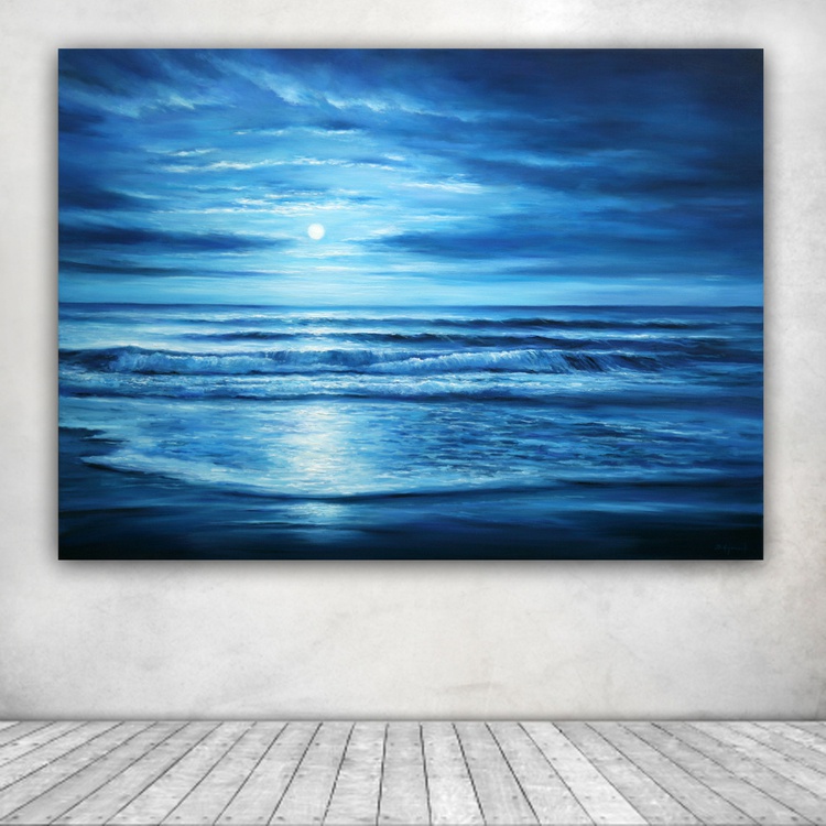Moonlight Dream Original Seascape Oil Painting Artfinder