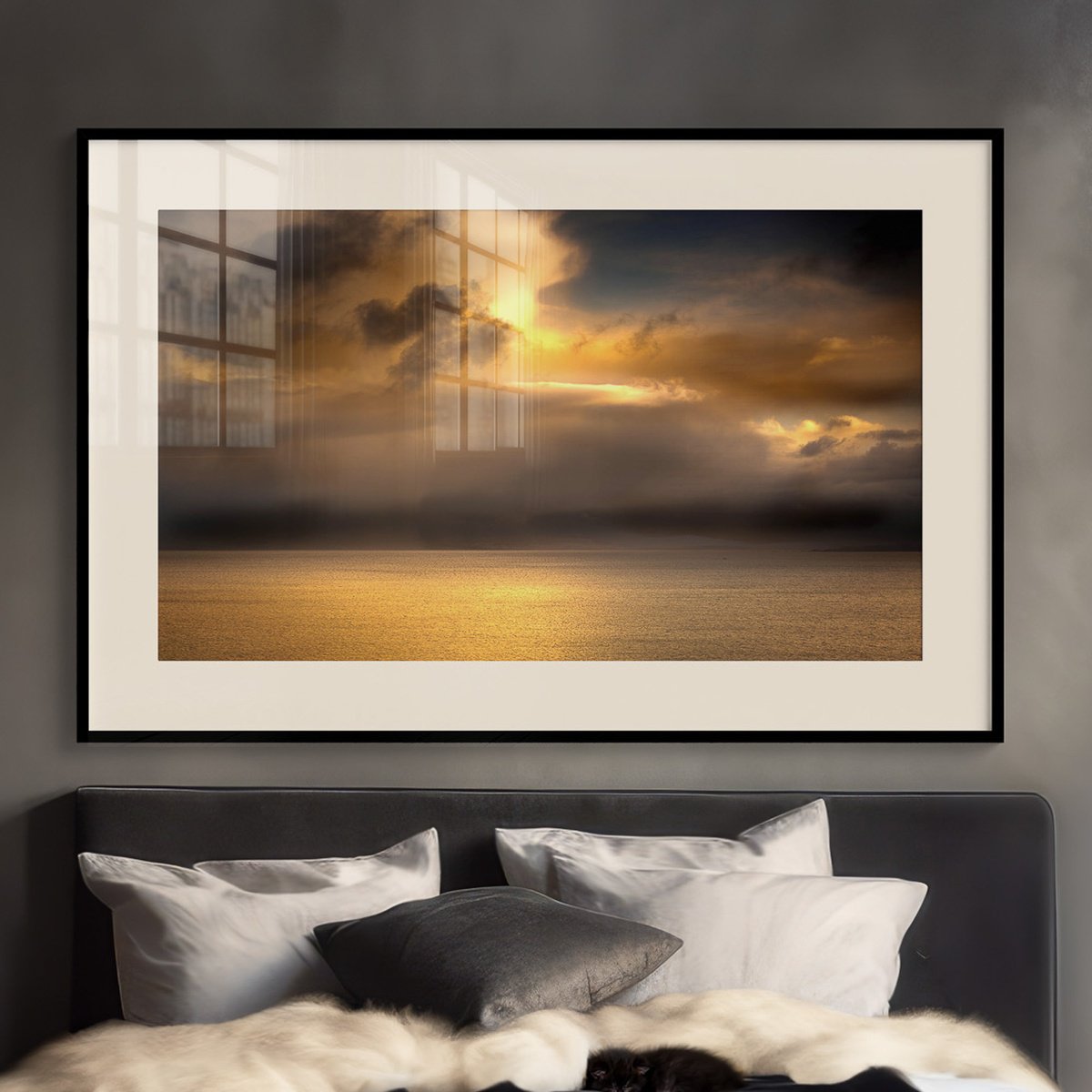 Impressionistic Landscape Photograph By Lynne Douglas, 52 X 36", Winter Light In The Highlands, Original Artwork