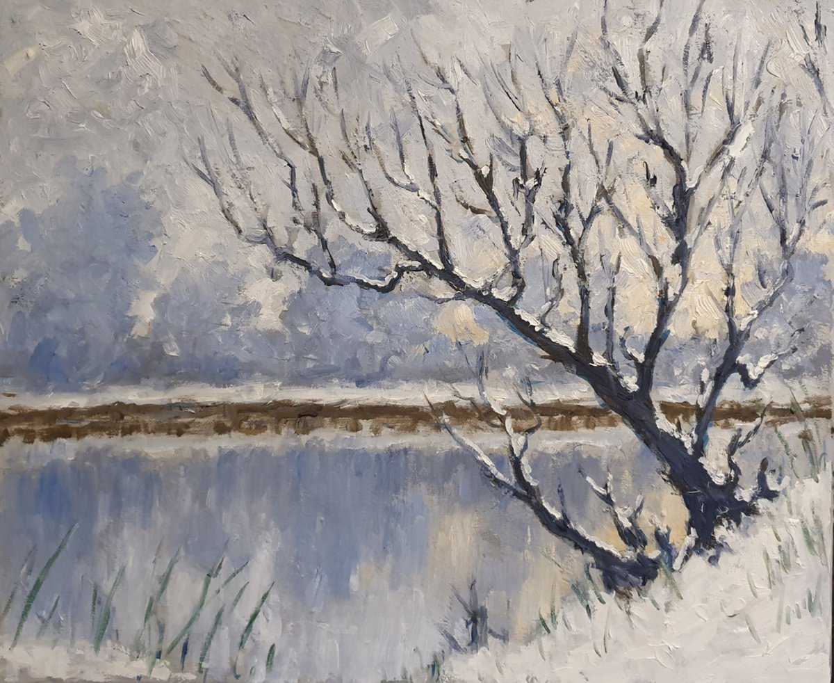 Severn snow scene by Colin Ross Jack