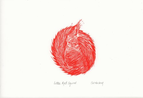 Little Red Squirrel by Cat Maclean