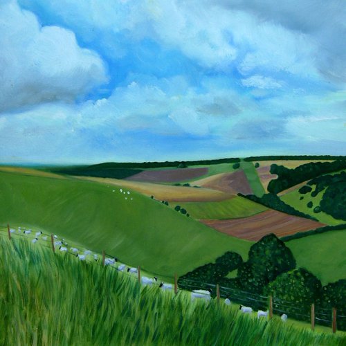 South Downs in Summer by Mary Stubberfield